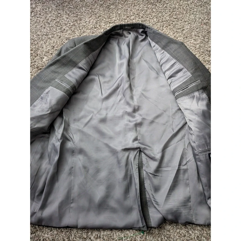 Austin Reed London Blazer Gray Windowpane‎ USA Made 42 Short
